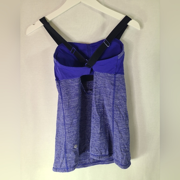 Lululemon Run: Catch Me Tank Tonka Stripe Pigment Blue size 6 - Picture 6 of 10